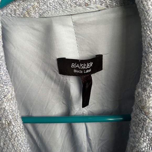 BASLER Black Label Light Blue Tweed Silk Blazer Jacket Women's EU 46 US Size 14 - Picture 8 of 10